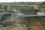 Main Watershed pond & Fish breeding  tank in the dry season